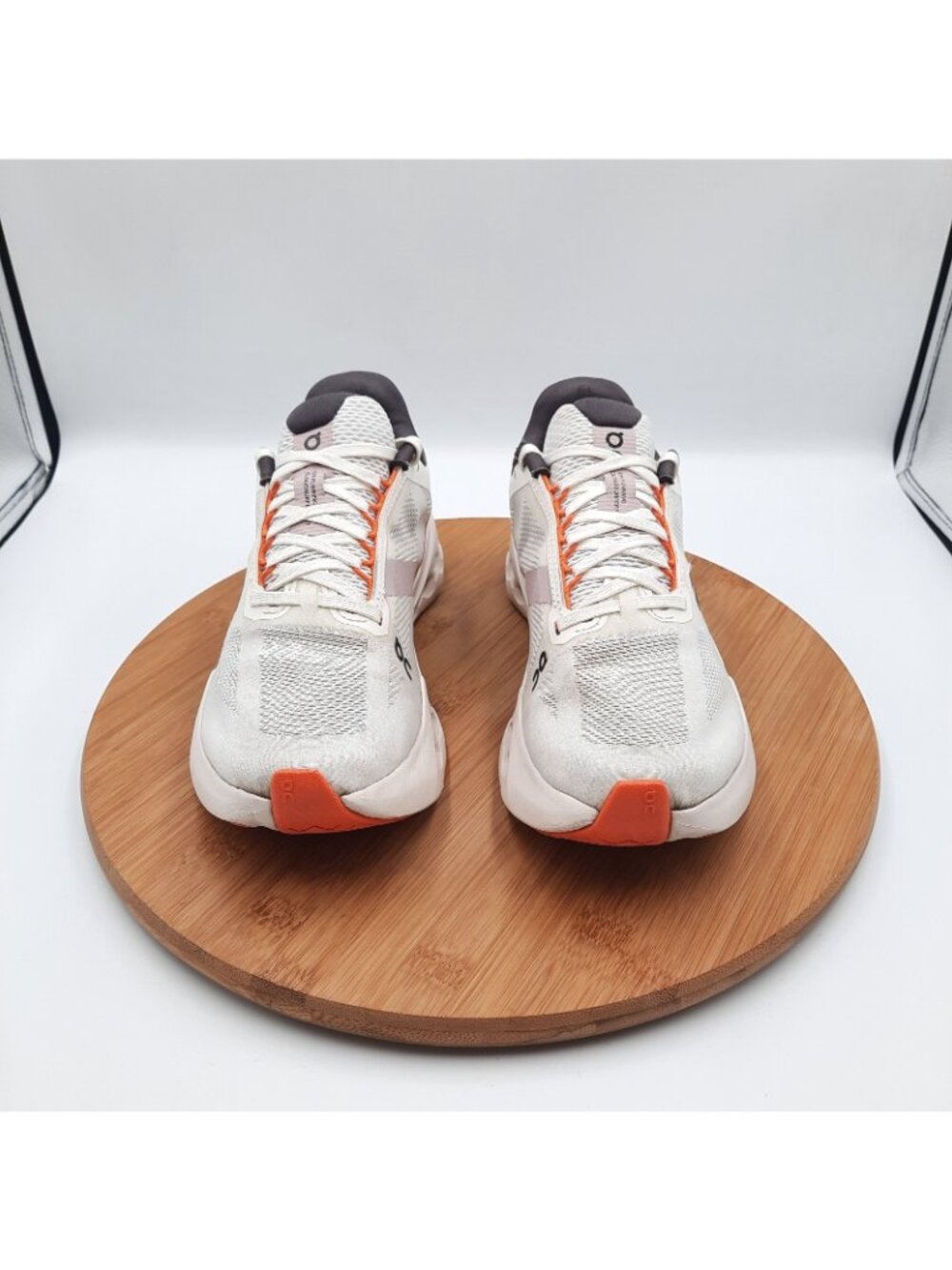 On Cloud Cloudsurfer Next Womens 6.5 Shoes White Flame Athletic Running Sneakers - Picture 2 of 12